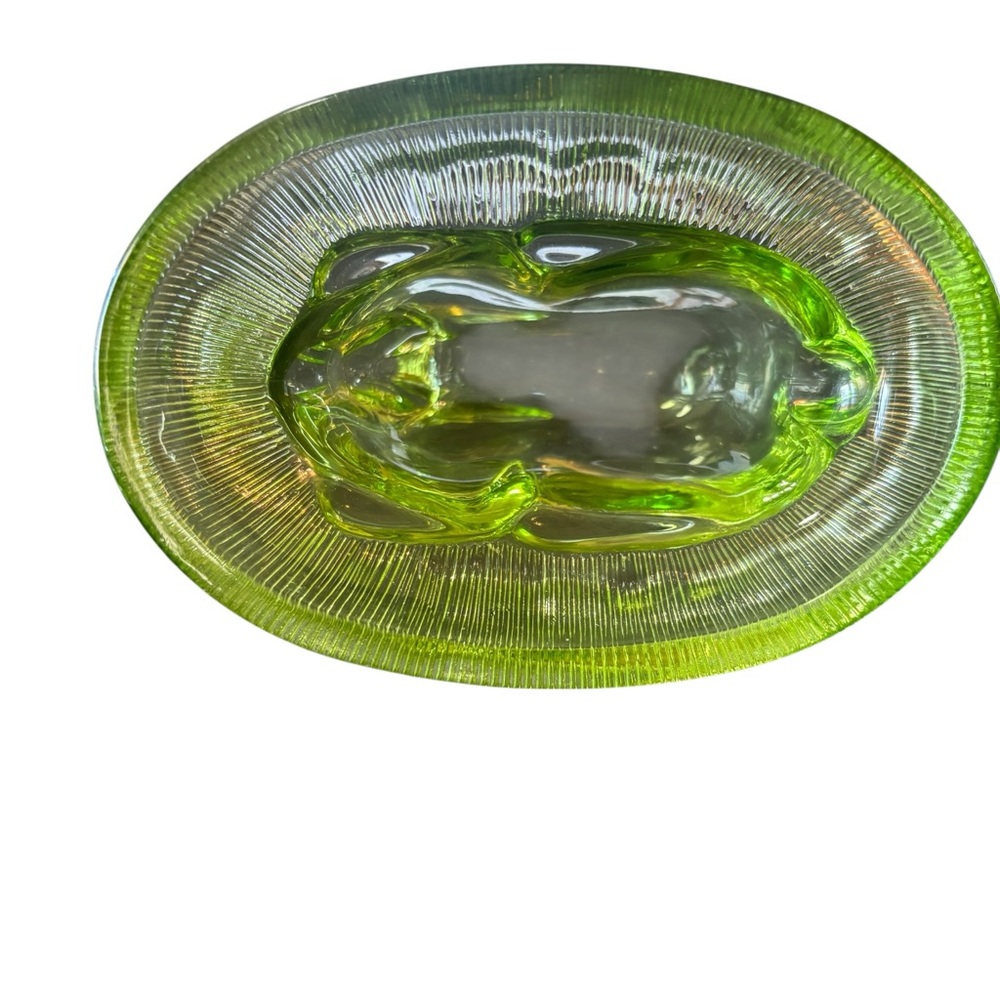 Green Bunny Candy Jar Trinket Dish with Lid nesting Easter - Picture 3 of 14